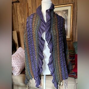 Bohemian Striped Fringe Wrap/Scarf